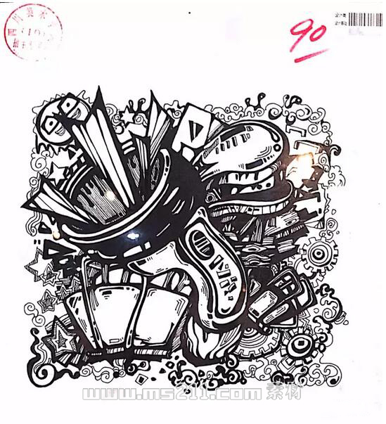 四川美术学院设计类黑白装饰画05