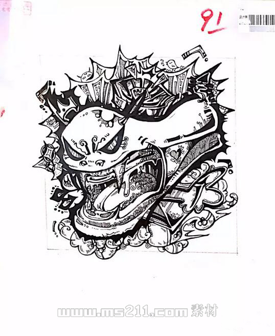 四川美术学院设计类黑白装饰画04