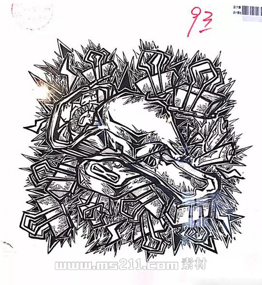四川美术学院设计类黑白装饰画10