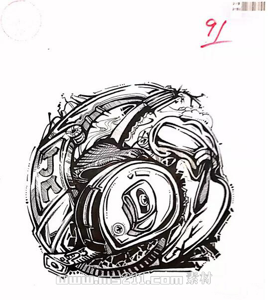 四川美术学院设计类黑白装饰画12