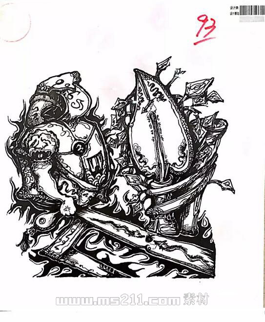 四川美术学院设计类黑白装饰画15