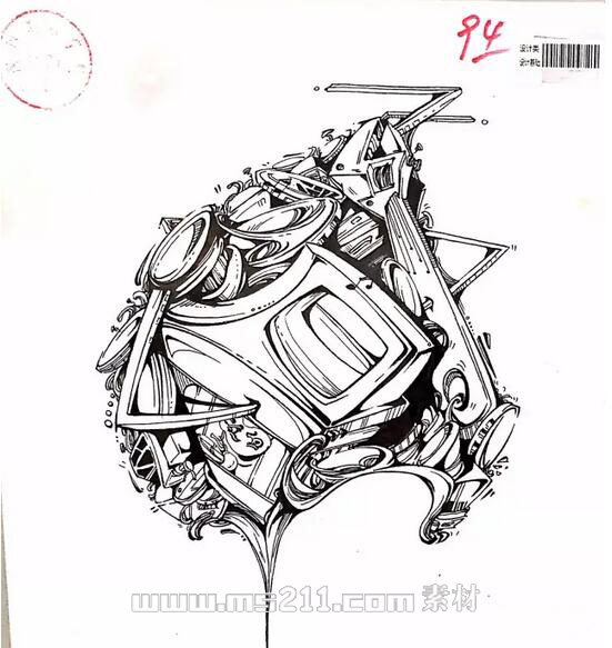 四川美术学院设计类黑白装饰画17
