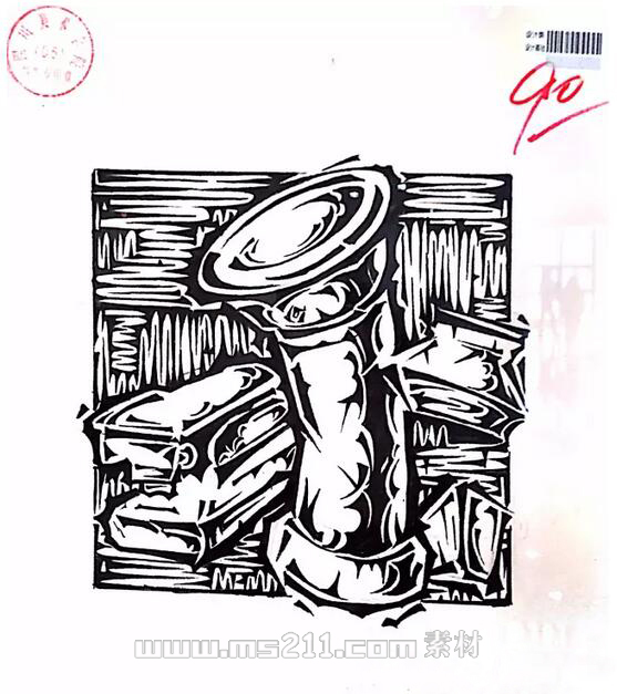 四川美术学院设计类黑白装饰画24