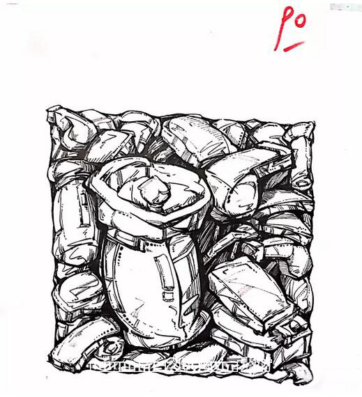 四川美术学院设计类黑白装饰画29