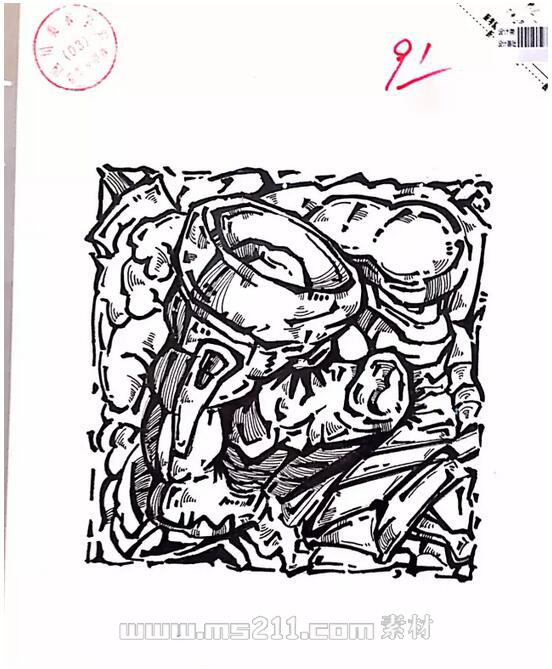 四川美术学院设计类黑白装饰画28