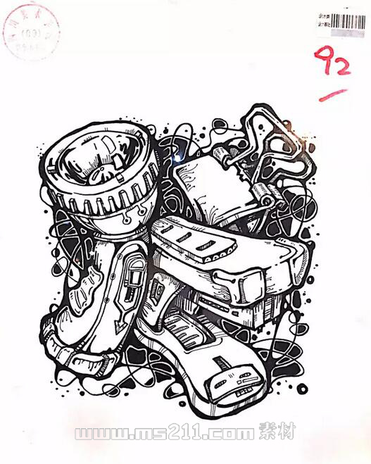 四川美术学院设计类黑白装饰画27