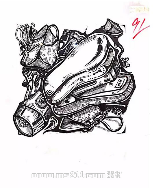 四川美术学院设计类黑白装饰画32
