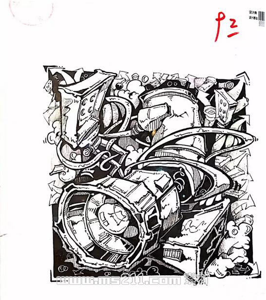 四川美术学院设计类黑白装饰画45