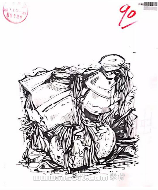 四川美术学院设计类黑白装饰画48