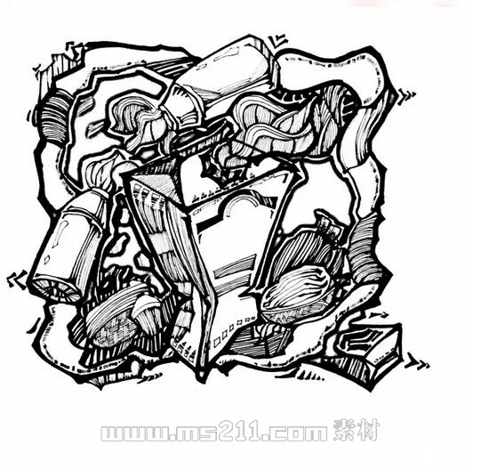 四川美术学院设计类黑白装饰画49