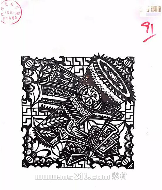 四川美术学院设计类黑白装饰画57