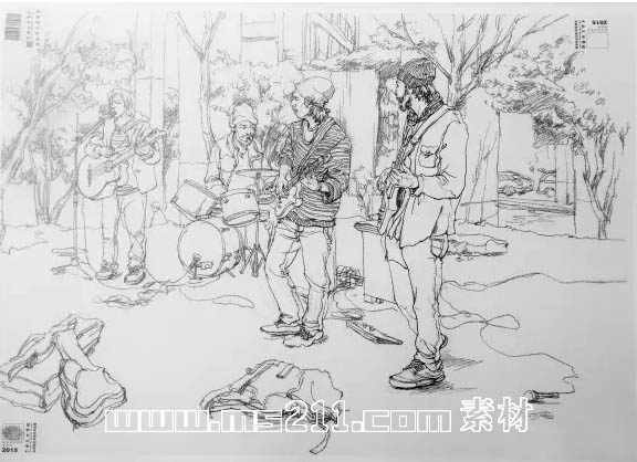 2015国美速写高分试卷04