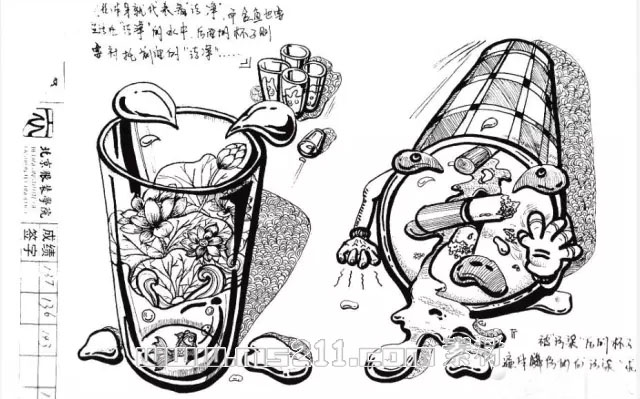北京服装学院创意速写高分试卷13