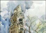 Marc Taro Holmes的建筑风景速写