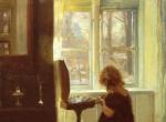 腹有诗书气自华。丨艺术家Carl Vilhelm Holsoe。