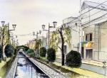 我以为是你，一阵风吹过，风居住的街道。丨画家三國芳郎