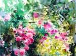 泰国艺术家Adisorn Pornsirikarn 清新明艳的花卉水彩画作