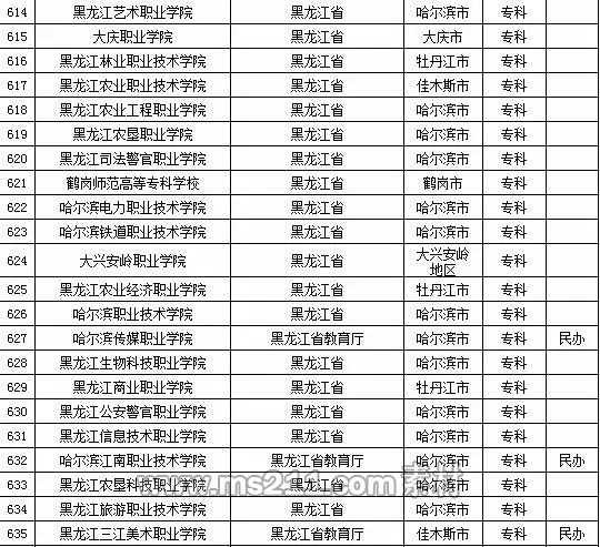 2015年全国高等学校名单