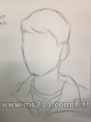 【2018美术联考必备】男青年素描头像作画步骤,51美术社
