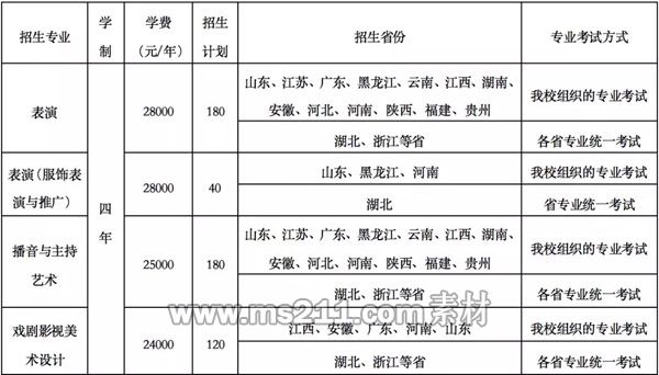 2019年武汉设计工程学院艺术类专业招生简章 